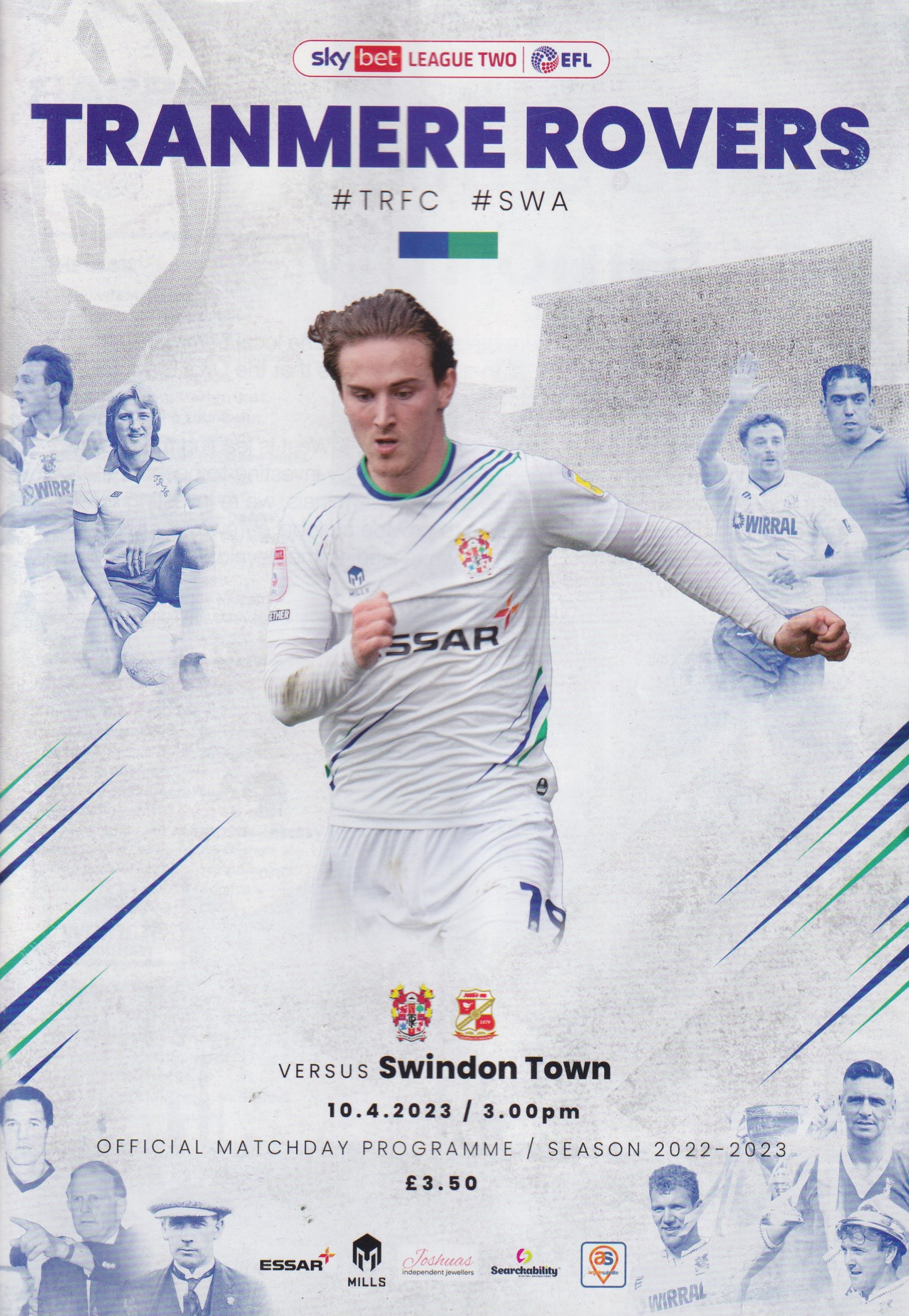Tranmere Rovers v Swindon Town match programme